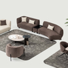 Foshan Factory Direct Furniture Wholesaler Brown Beige Boucle Fabric Coco Art Sofa Set