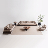 Contemporary Sofa Manufacturer Hospitality Furniture Supplier Solid Wood Fabric Hisar Sofa