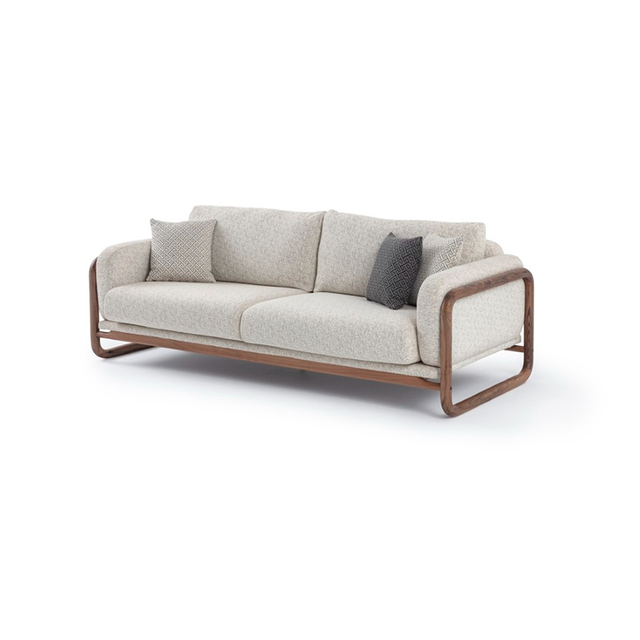 Home Furniture Turkish Sofa Modern Upholstery Solid Wood Ellipse Sofa Set