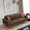 Modern Home Office Sofa Furniture Factory Brown Leather Couch Elite Sofa Set