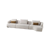  Contemporary Bespoke Modern Sofa Factory Fabric Sectional Eva Corner Sofa Set