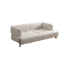 Living Room Luxury Velvet Lounge Furniture Beige Cratos Antique Couch with Adjustable Backrest