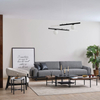 Modern Home Commercial Furniture Grey Linen Fabric Lounge Domino Sofa Set