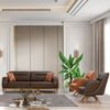 Modern Home Office Sofa Furniture Factory Brown Leather Couch Elite Sofa Set