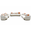 Contract Sofa Manufacturer Luxury Curved Back Chenille Fabric Lounge Sofa Couch Set