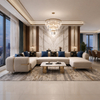 Private Label Furniture Manufacturer Large U-shape Sectional for Villa 6 7 Seat Velvet Lounge