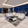Accent Lounge Furniture Modular Sectional U Shape Sofa Modern Leather Chaise Lounge