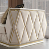 Solid Wood Frame Upholstered Luxury Modular Furniture Couch Diamond Sofa Set