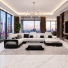 Leisure Living Room Furniture European Modern Leather Sectional Sofa Set