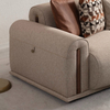 China Modern Hotel Contract Sofa Supplier Brown Fabric Couch Grande Sofa Set