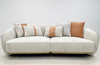 Contract Sofa Manufacturer Luxury Curved Back Chenille Fabric Lounge Sofa Couch Set