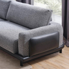 Modern Home Commercial Furniture Grey Linen Fabric Lounge Domino Sofa Set