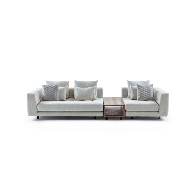 Custom Sofa Factory in China Light Grey Fabric Couch Turkish Furniture Edna Sofa Set