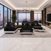 Leisure Living Room Furniture European Modern Leather Sectional Sofa Set