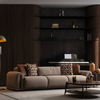 China Modern Hotel Contract Sofa Supplier Brown Fabric Couch Grande Sofa Set