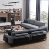 Modern Home Commercial Furniture Grey Linen Fabric Lounge Domino Sofa Set