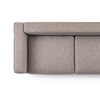 Straight Line Minimalist Nordic Solid Wood Upholstered Sofa Set Linen Fabric Couch Set
