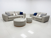 Luxury Personalized Villa Furniture Italian Modern Leather Weave Sofa Set