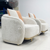 Contract Sofa Manufacturer Luxury Curved Back Chenille Fabric Lounge Sofa Couch Set