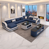 Multifunctional U-shape Sectional Fabric Couch Set Futuristic Chaise Lounge Sofa