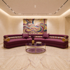 Italian Luxury Living Room Versace Sofa Furniture Big Curve Shape Sectional Sofa